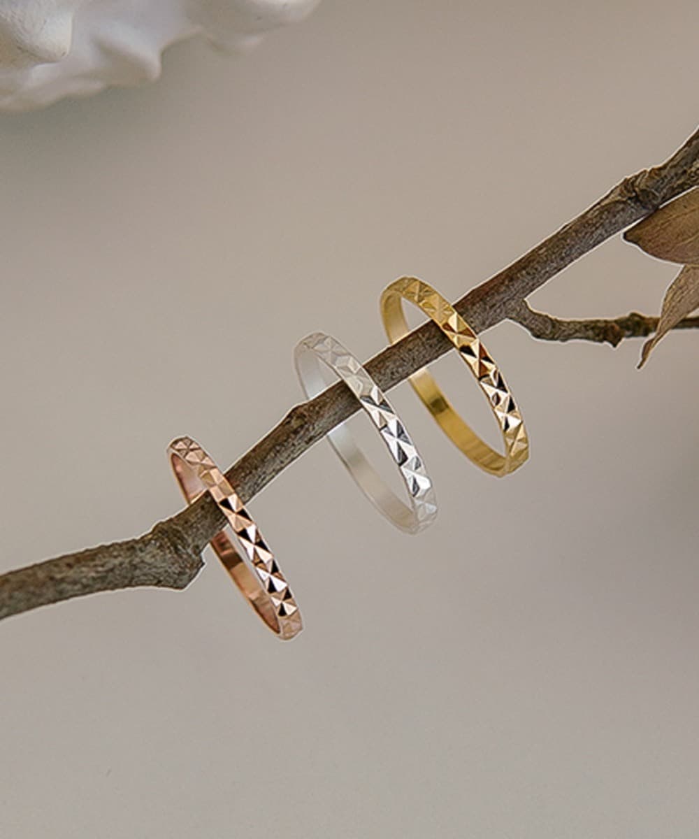 Tri-cut 925 Silver Ring (3 Colors)