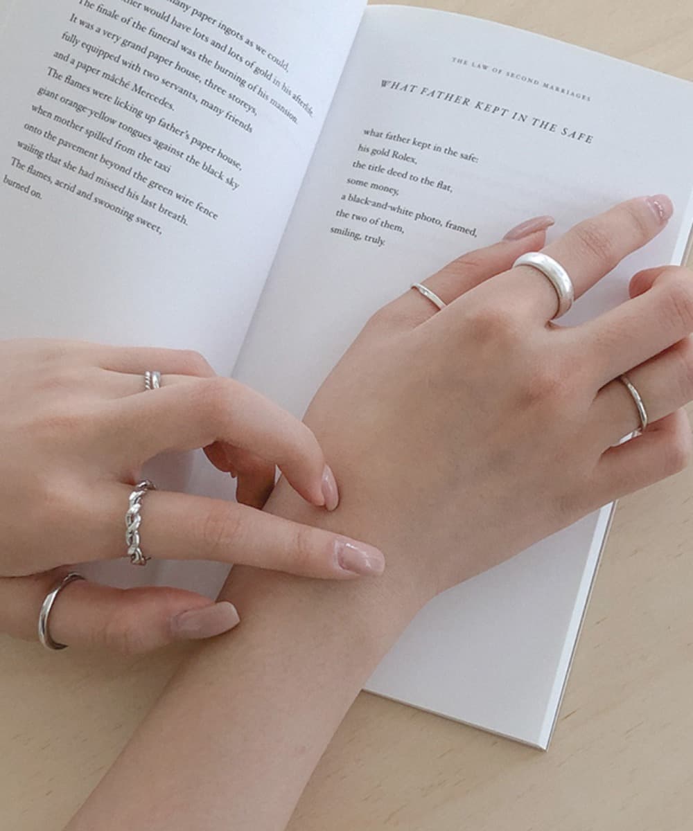 Matt & Twist Ring Set