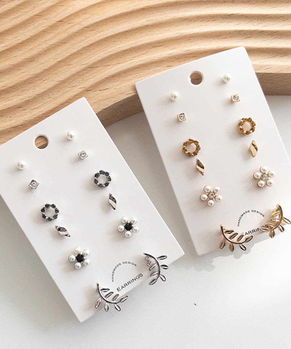 Fleur Pearl Earrings Set For Bridesmaids (2 Colors)