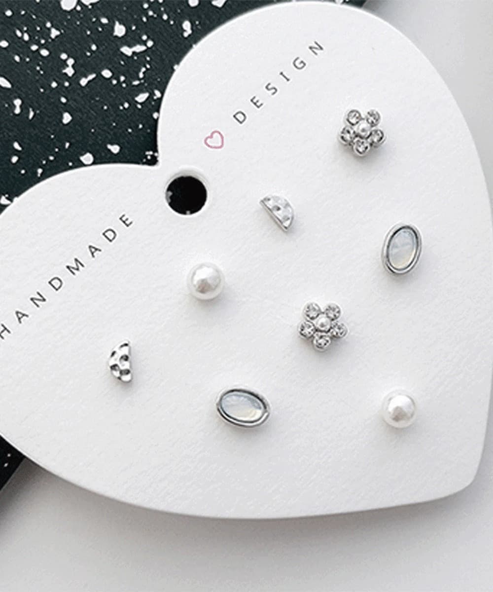 Dairight Mini Titanium Post Earrings Set (2 Colors)