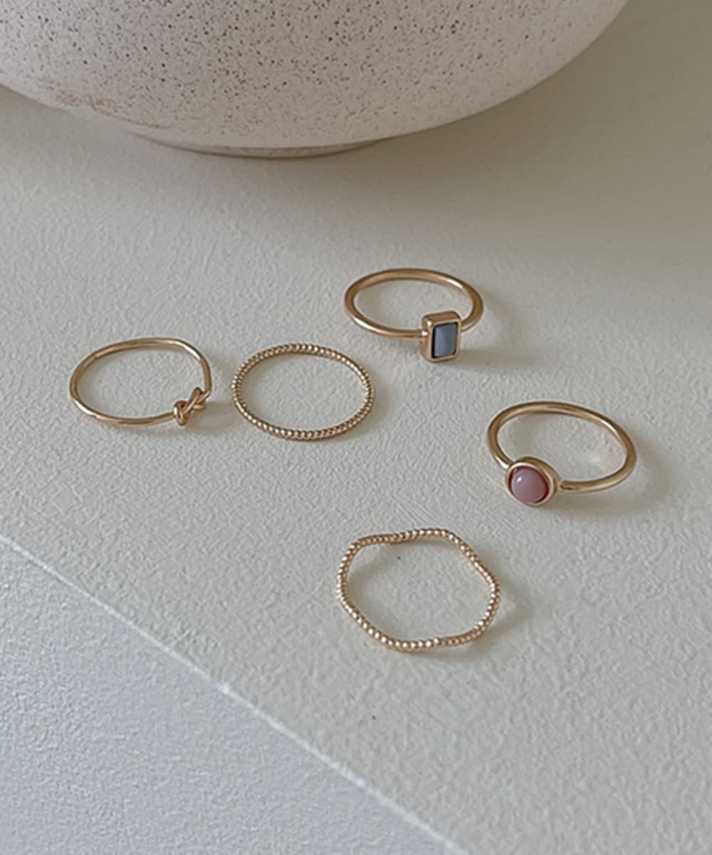 Gemstone Ring Set (2 Colors)