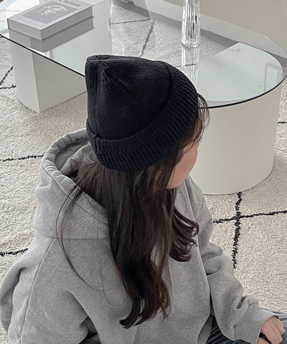One Mile Rib Knit Short Beanie