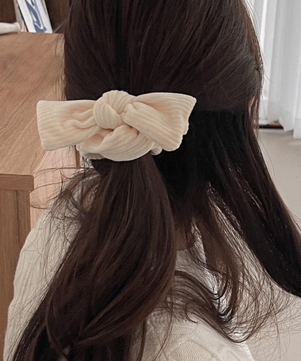 Ultra-soft Ribbon Corduroy Hair Scrunchie Hair Tie (3 Colors)