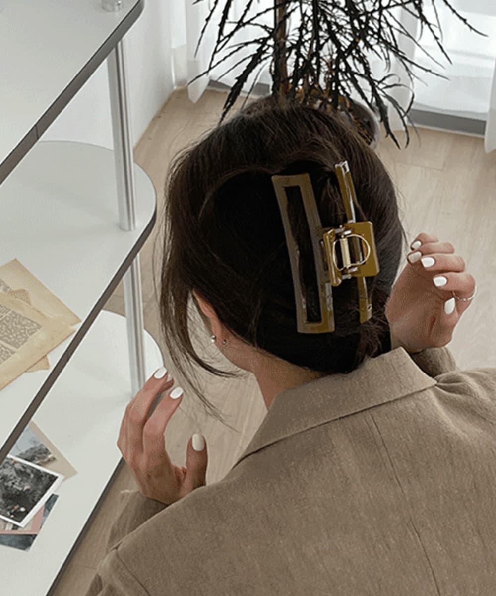 Daily Big Size Square Hair Claw Clip