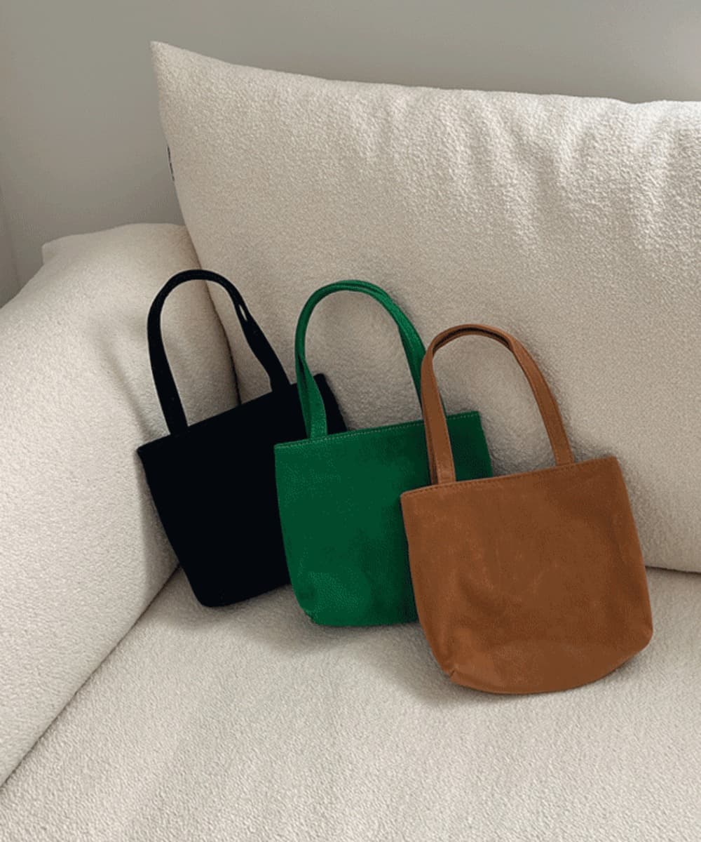 Square Suede Mini Tote Bag