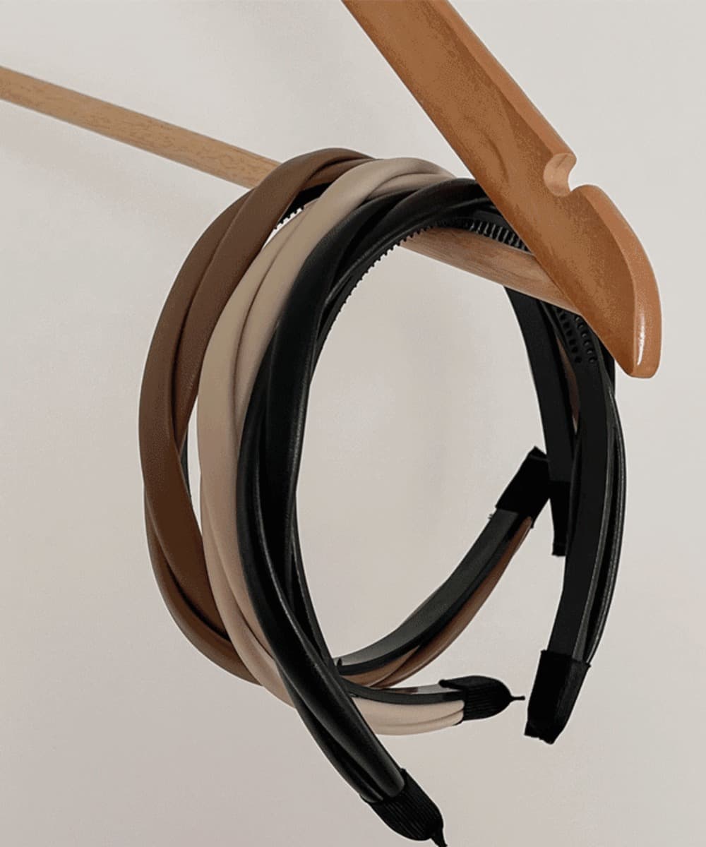 Leather Double-wrap Headband Hair Tie