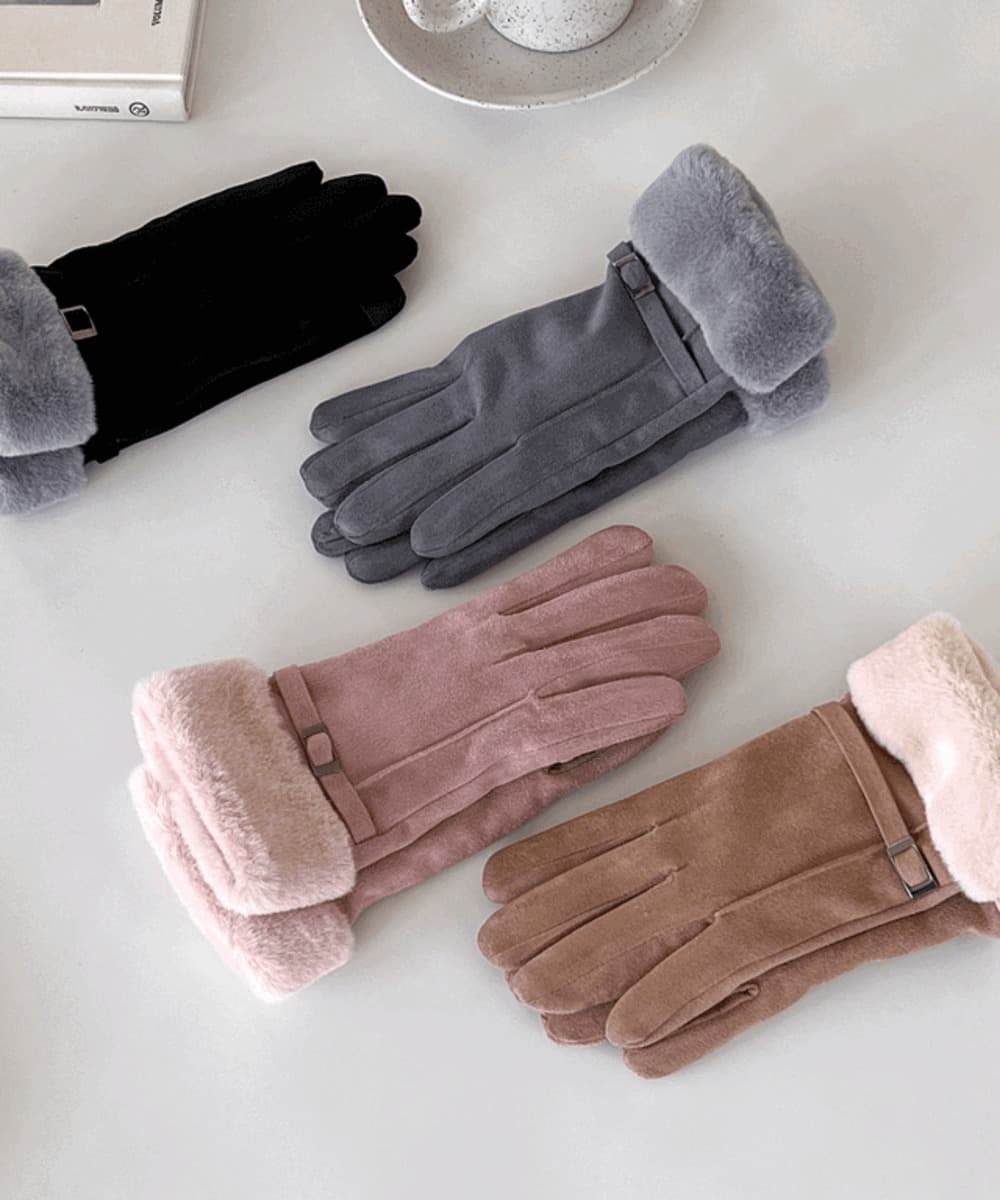 Touch Screen Faux Leather Gloves