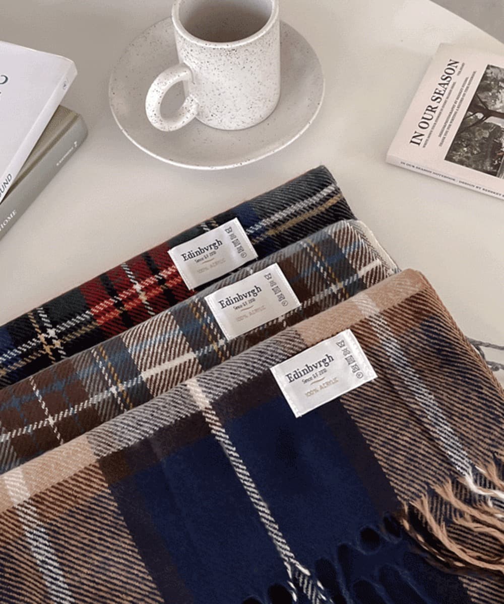 Edinburgh Tartan Check Scarf Shawl