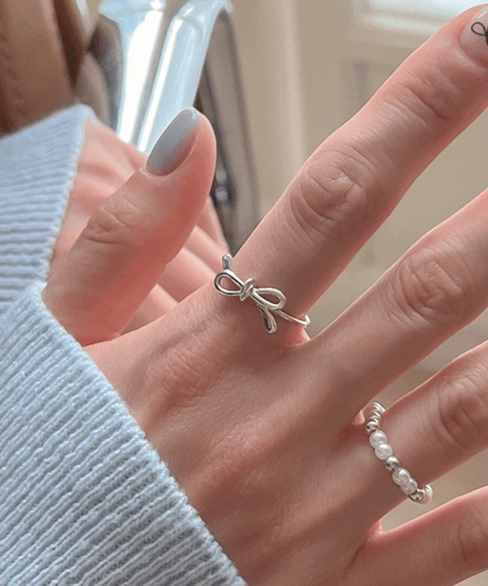 Plumpy Ribbon 925 Silver Open Ring