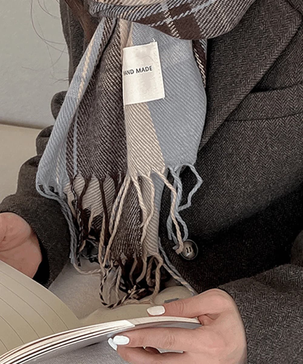 Big Check Mood Scarf/scarf Wrap