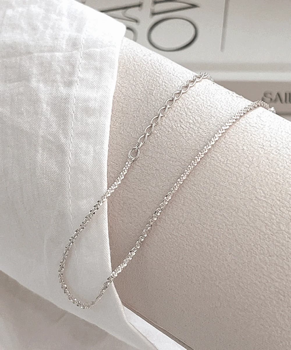 Sparkly Chain 925 Silver Bracelet