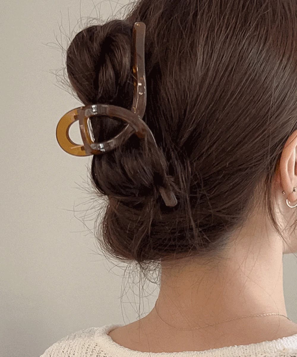 Easy Acrylic Twisted Shape Big Hair Claw Clip (matte/glitter)