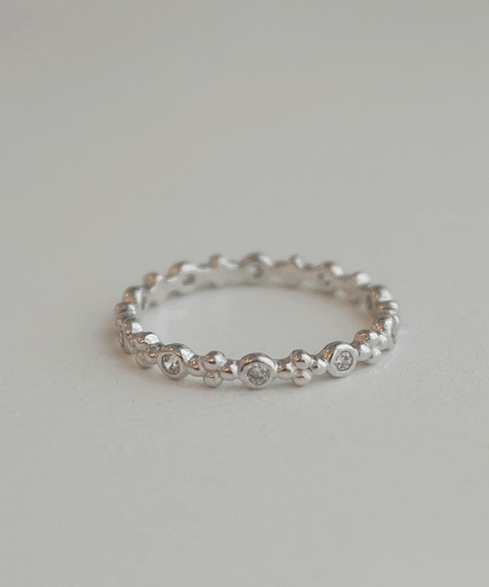 Brimming Stone 925 Silver Ring (3 Colors)